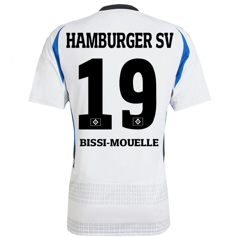 Danxen Mujer Camiseta Jason Bissi-Mouelle #19 Blanco Azul 1ª Equipación 2024/25 La Camisa México