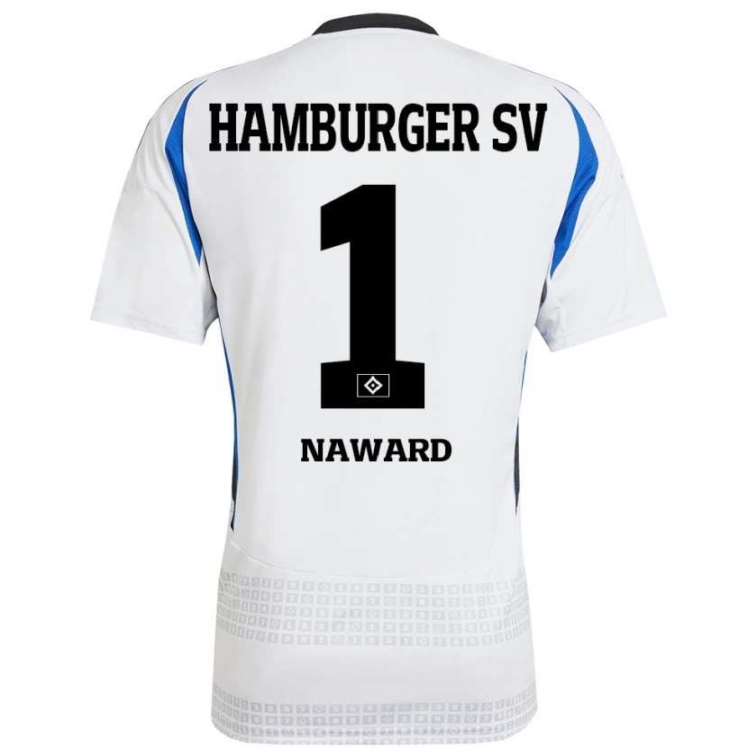 Danxen Mujer Camiseta Lela Naward #1 Blanco Azul 1ª Equipación 2024/25 La Camisa México