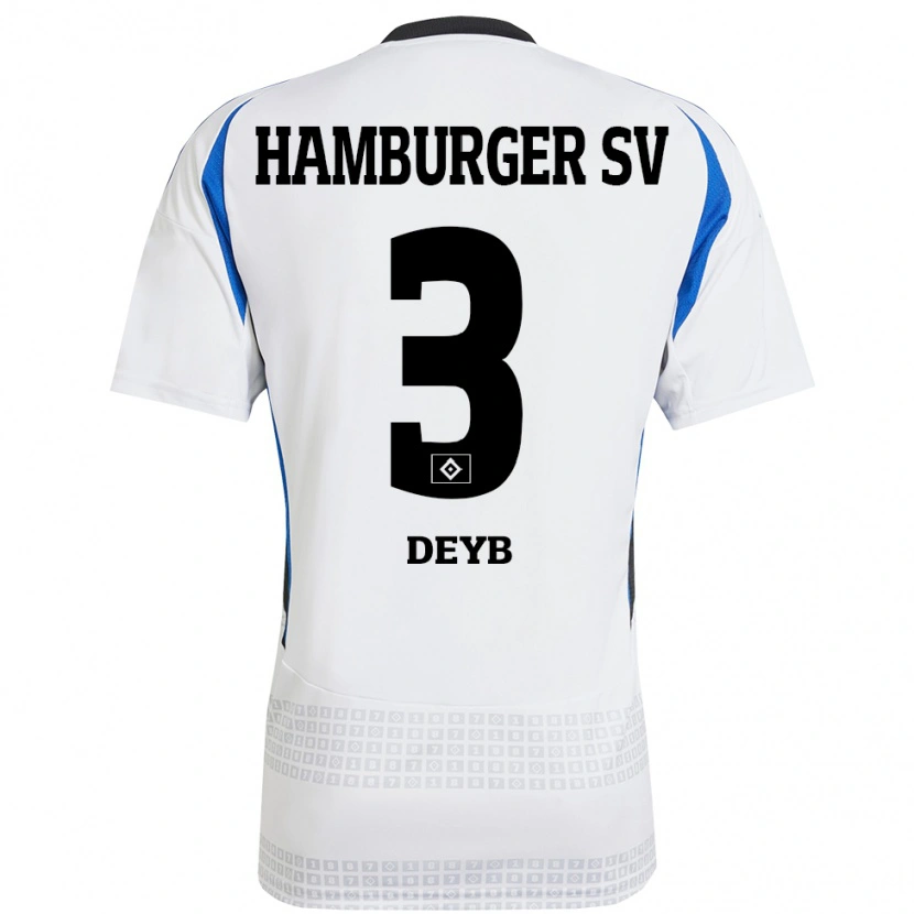 Danxen Mujer Camiseta Marlene Deyß #3 Blanco Azul 1ª Equipación 2024/25 La Camisa México