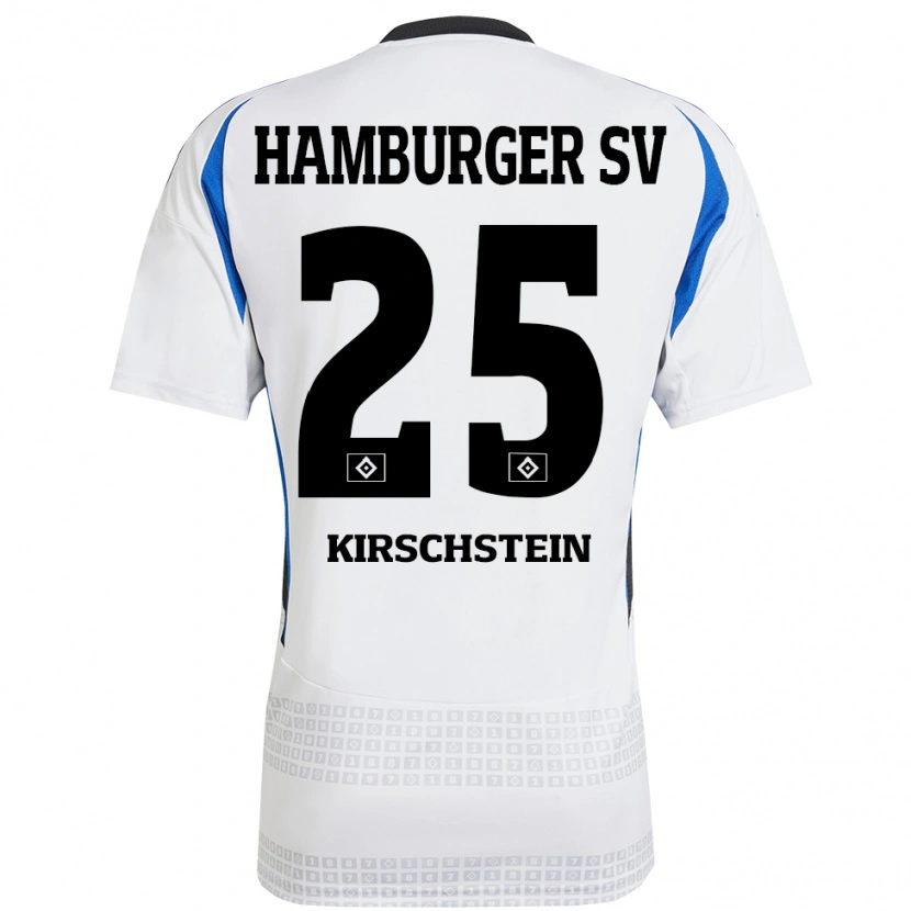 Danxen Mujer Camiseta Merle Kirschstein #25 Blanco Azul 1ª Equipación 2024/25 La Camisa México