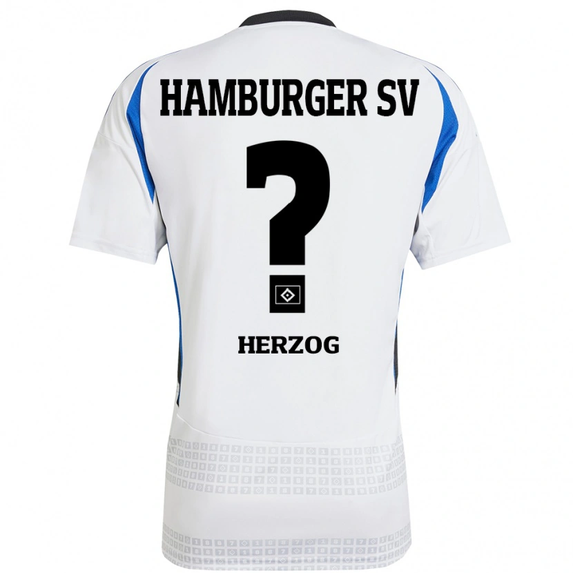 Danxen Mujer Camiseta Miguel Herzog #0 Blanco Azul 1ª Equipación 2024/25 La Camisa México
