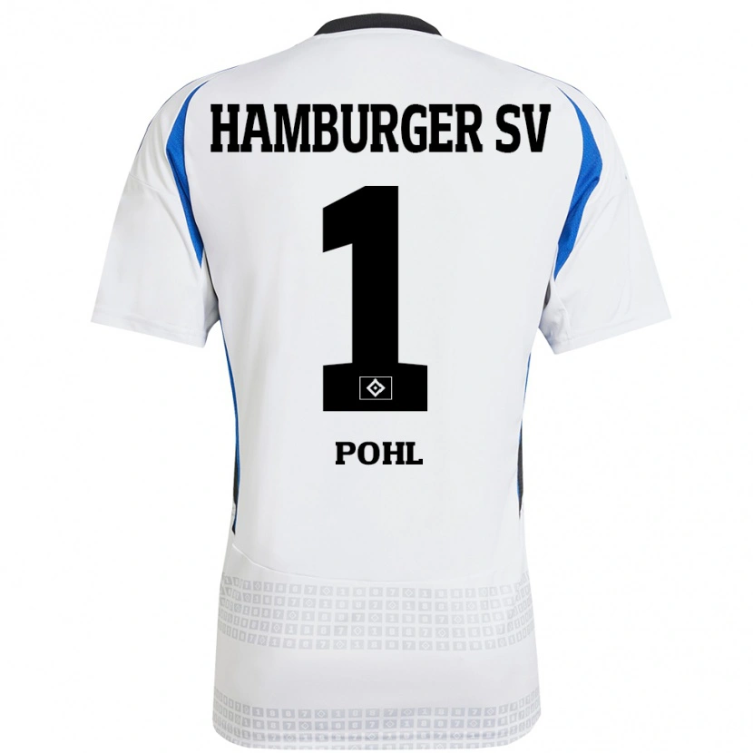Danxen Mujer Camiseta Christina Pohl #1 Blanco Azul 1ª Equipación 2024/25 La Camisa México