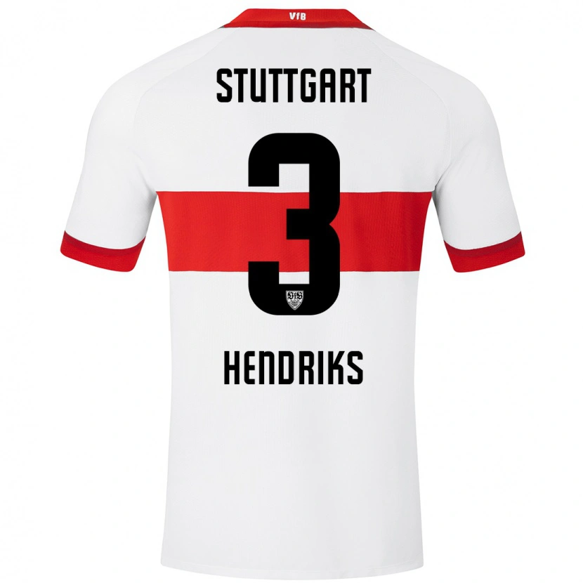 Danxen Mujer Camiseta Ramon Hendriks #3 Blanco Rojo 1ª Equipación 2024/25 La Camisa México