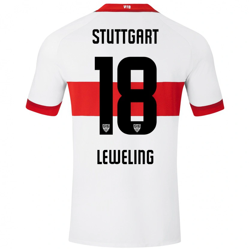 Danxen Mujer Camiseta Jamie Leweling #18 Blanco Rojo 1ª Equipación 2024/25 La Camisa México