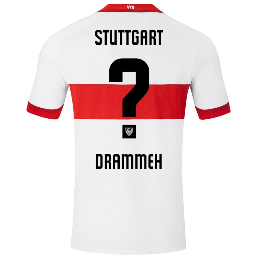 Danxen Mujer Camiseta Mohamed Drammeh #0 Blanco Rojo 1ª Equipación 2024/25 La Camisa México