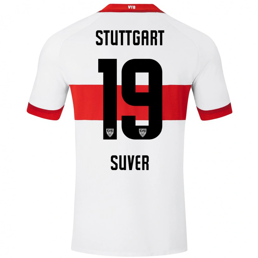 Danxen Mujer Camiseta Jakov Suver #19 Blanco Rojo 1ª Equipación 2024/25 La Camisa México