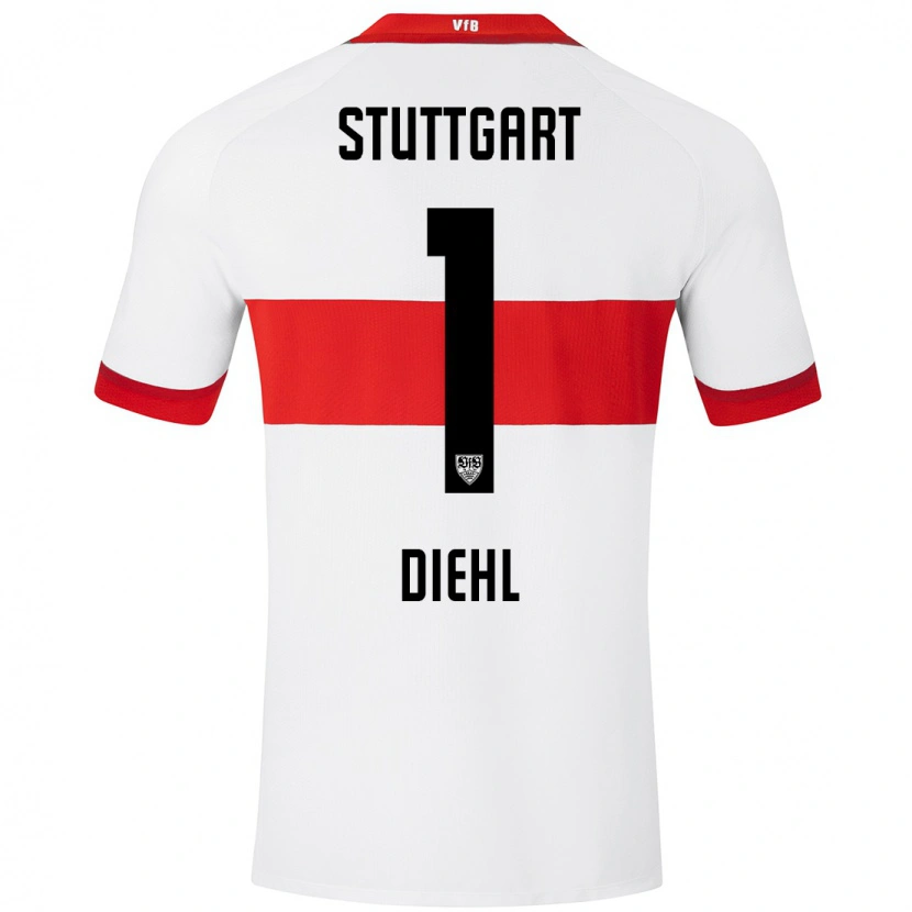 Danxen Mujer Camiseta Vanessa Diehl #1 Blanco Rojo 1ª Equipación 2024/25 La Camisa México