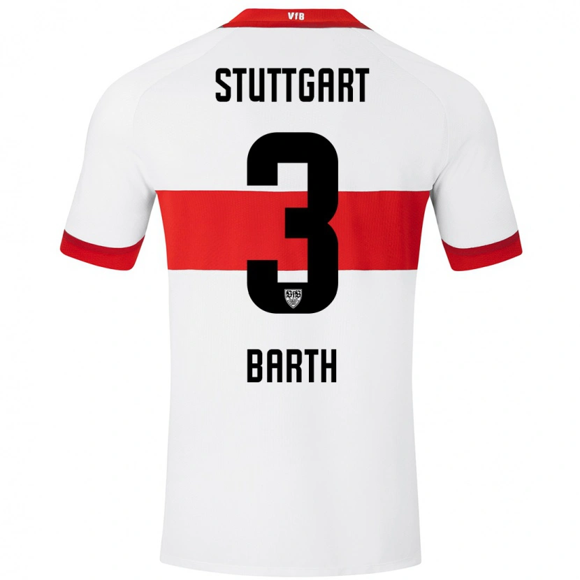 Danxen Mujer Camiseta Lara Barth #3 Blanco Rojo 1ª Equipación 2024/25 La Camisa México