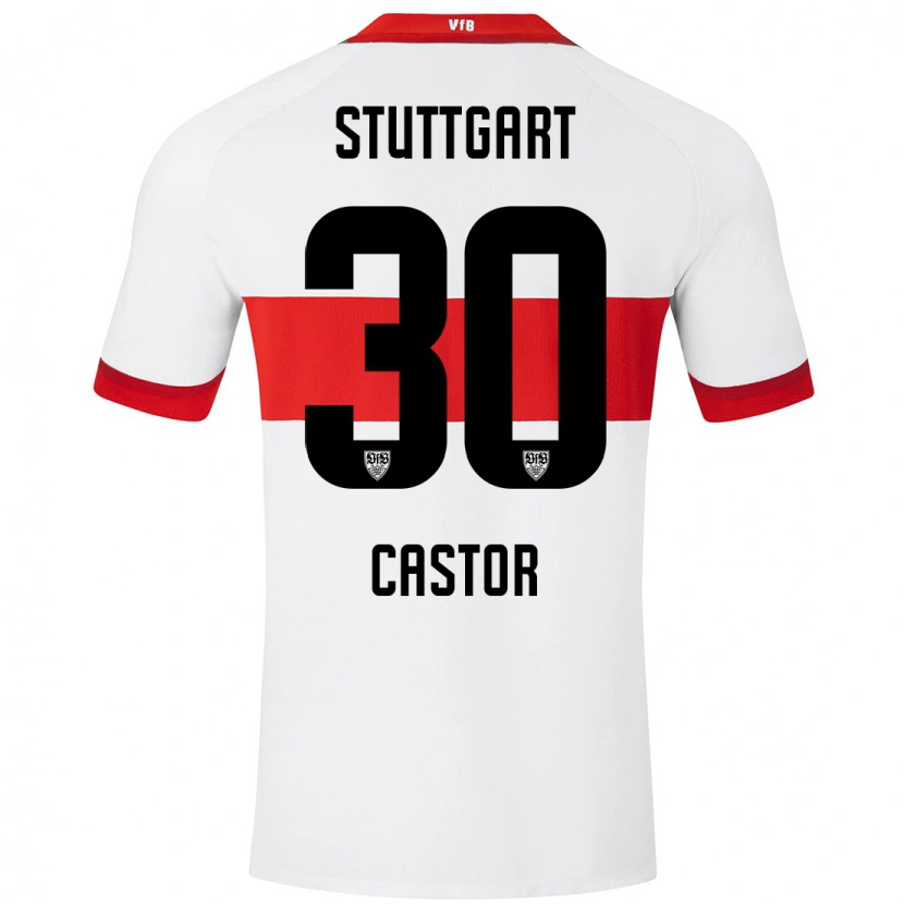 Danxen Mujer Camiseta Joy Castor #30 Blanco Rojo 1ª Equipación 2024/25 La Camisa México