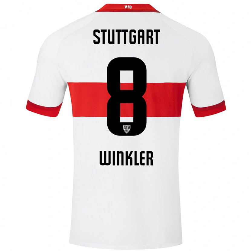 Danxen Mujer Camiseta Nathan Winkler #8 Blanco Rojo 1ª Equipación 2024/25 La Camisa México