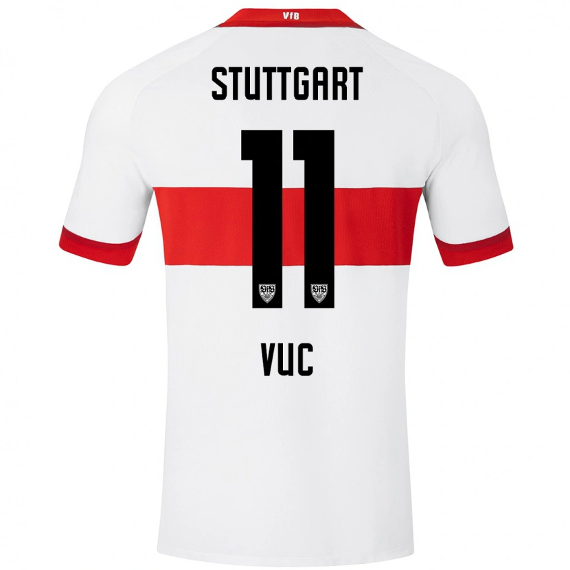 Danxen Mujer Camiseta Patrick Vuc #11 Blanco Rojo 1ª Equipación 2024/25 La Camisa México