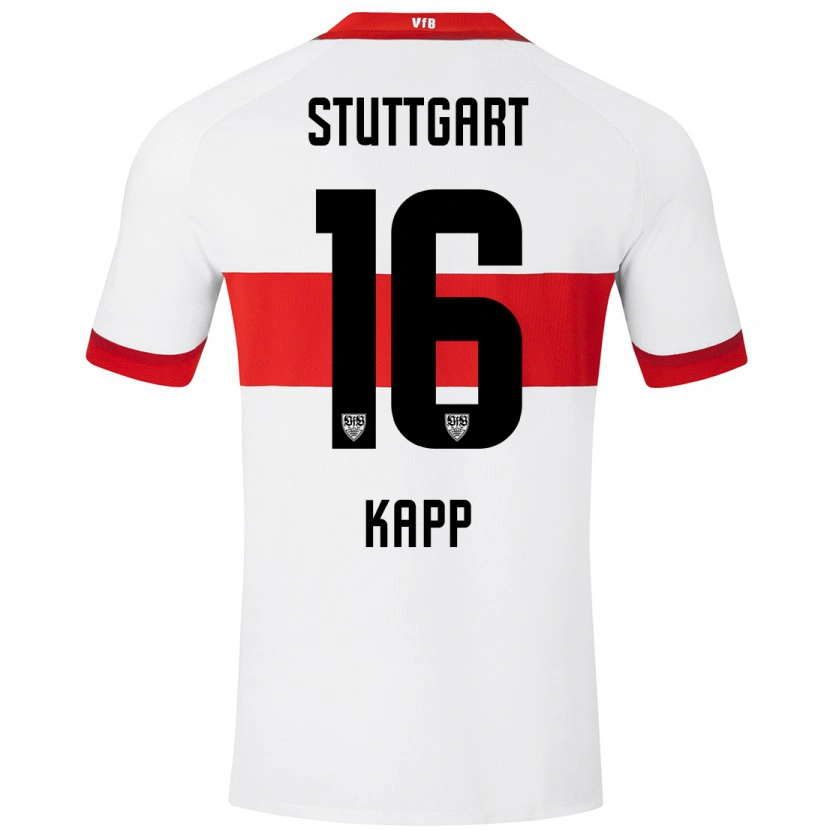 Danxen Mujer Camiseta Patrick Kapp #16 Blanco Rojo 1ª Equipación 2024/25 La Camisa México