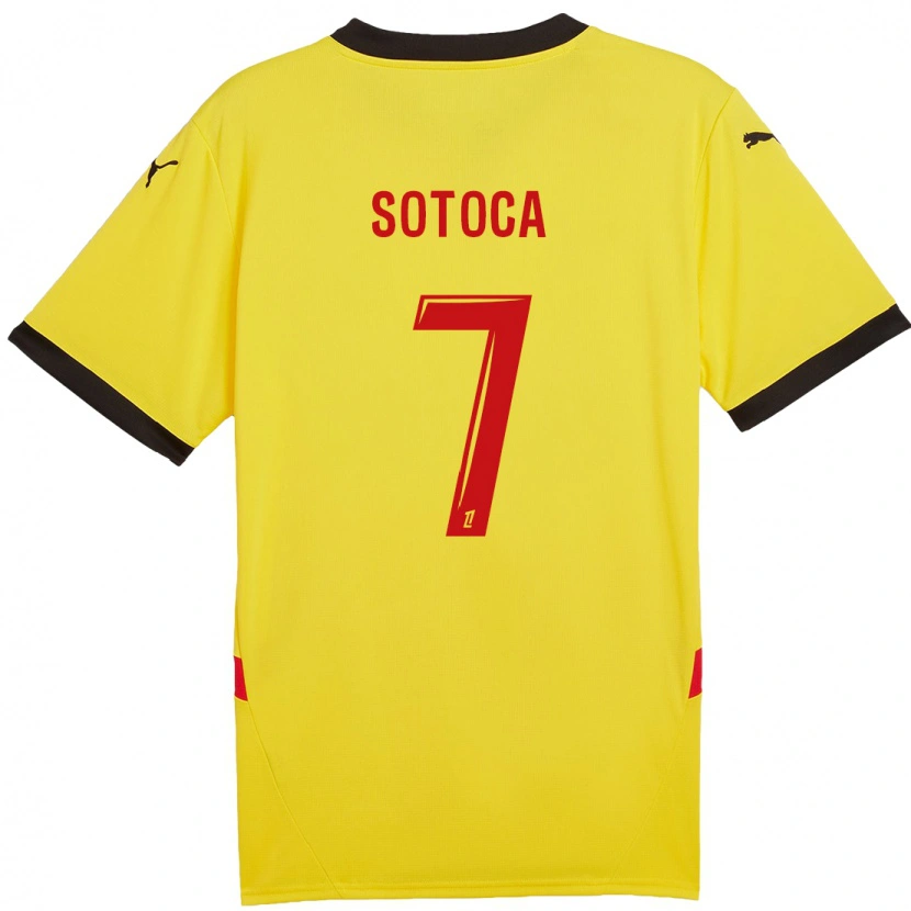 Danxen Mujer Camiseta Florian Sotoca #7 Amarillo Rojo 1ª Equipación 2024/25 La Camisa México