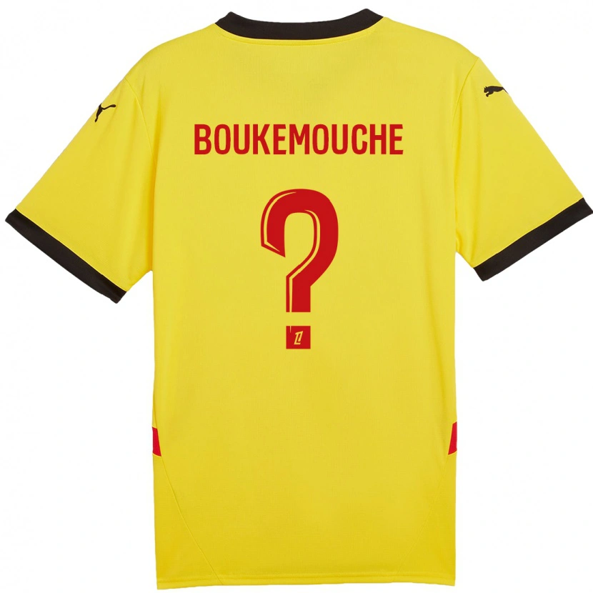 Danxen Mujer Camiseta Amine Boukemouche #0 Amarillo Rojo 1ª Equipación 2024/25 La Camisa México