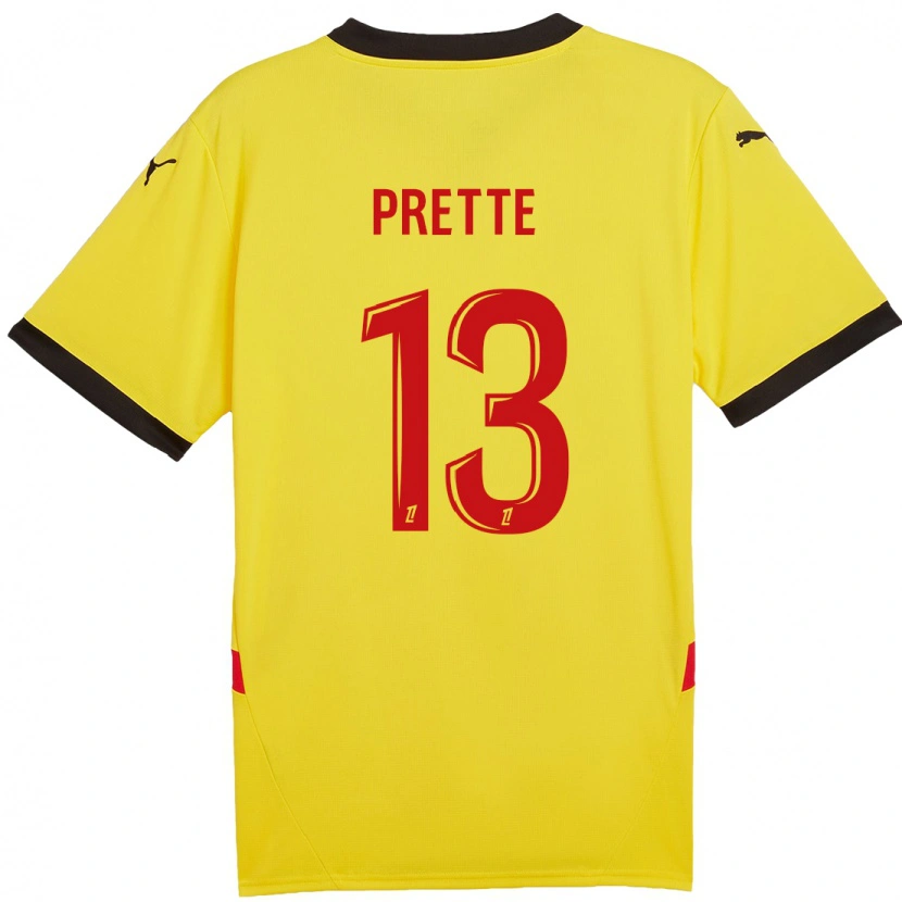 Danxen Mujer Camiseta Andréa Prette #13 Amarillo Rojo 1ª Equipación 2024/25 La Camisa México