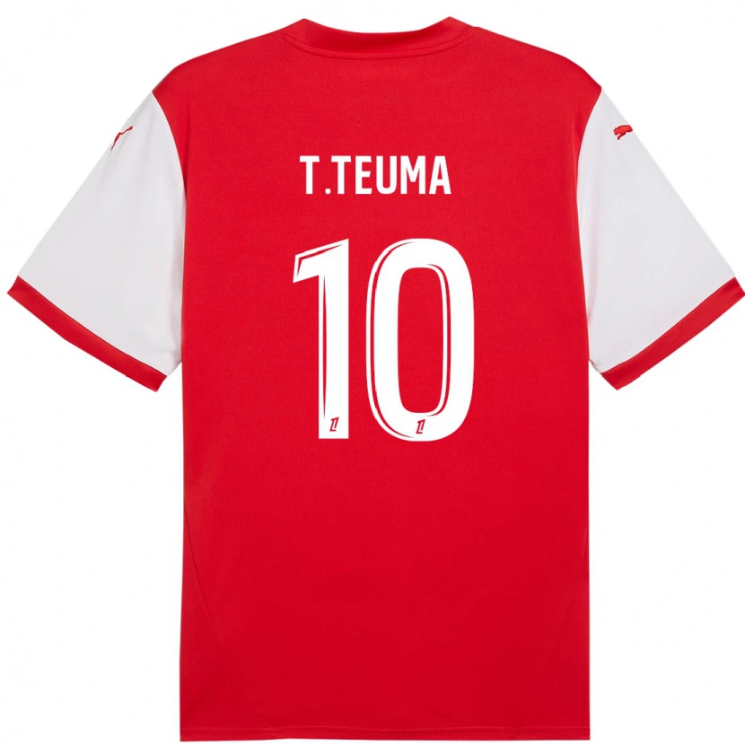 Danxen Mujer Camiseta Teddy Teuma #10 Rojo Blanco 1ª Equipación 2024/25 La Camisa México