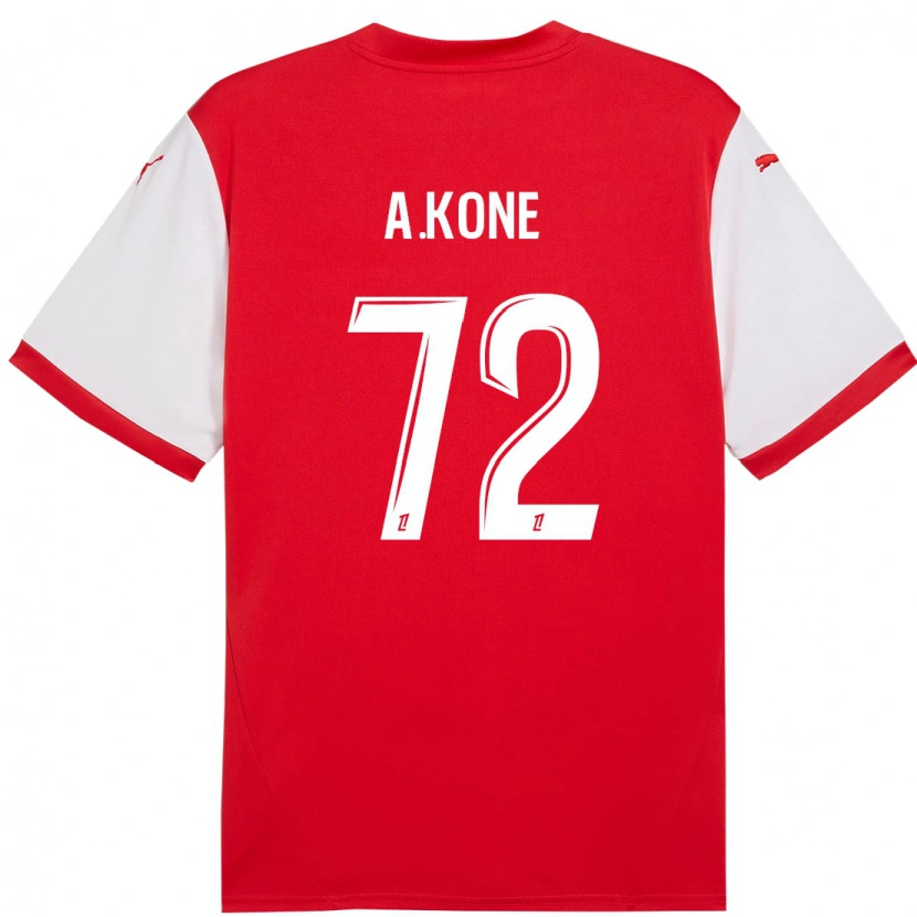 Danxen Mujer Camiseta Amadou Koné #72 Rojo Blanco 1ª Equipación 2024/25 La Camisa México