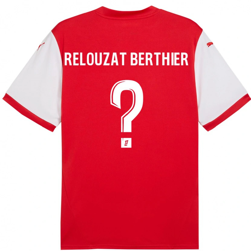 Danxen Mujer Camiseta Maxime Relouzat Berthier #0 Rojo Blanco 1ª Equipación 2024/25 La Camisa México