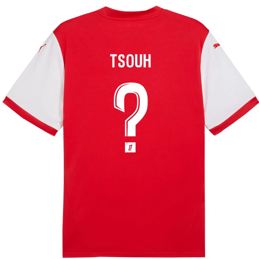 Danxen Mujer Camiseta Justin Tsouh #0 Rojo Blanco 1ª Equipación 2024/25 La Camisa México