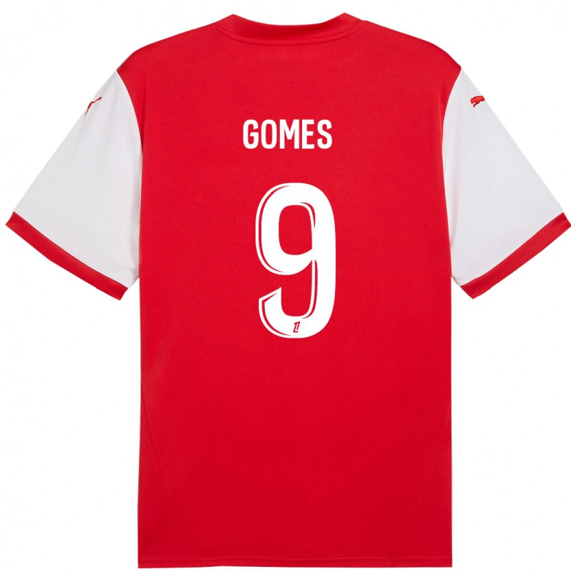 Danxen Mujer Camiseta Mélissa Gomes #9 Rojo Blanco 1ª Equipación 2024/25 La Camisa México