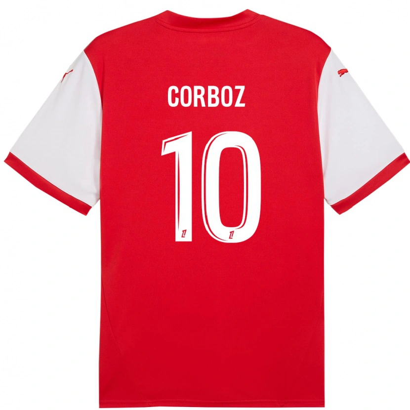 Danxen Mujer Camiseta Rachel Corboz #10 Rojo Blanco 1ª Equipación 2024/25 La Camisa México