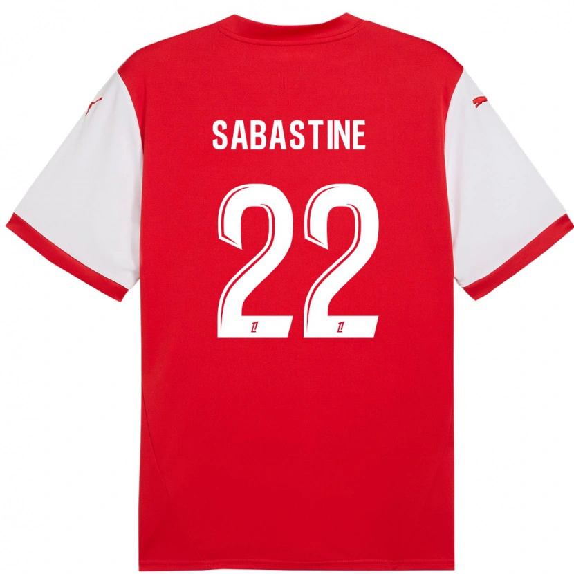 Danxen Mujer Camiseta Flourish Sabastine #22 Rojo Blanco 1ª Equipación 2024/25 La Camisa México