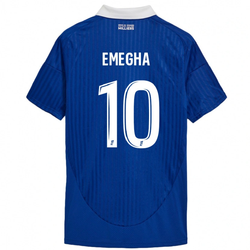 Danxen Mujer Camiseta Emanuel Emegha #10 Azul Blanco 1ª Equipación 2024/25 La Camisa México