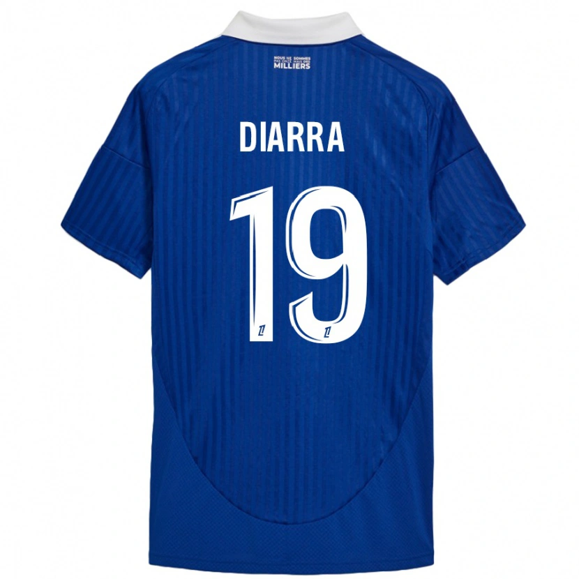 Danxen Mujer Camiseta Habib Diarra #19 Azul Blanco 1ª Equipación 2024/25 La Camisa México