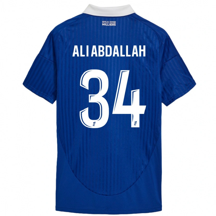 Danxen Mujer Camiseta Aboubacar Ali Abdallah #34 Azul Blanco 1ª Equipación 2024/25 La Camisa México