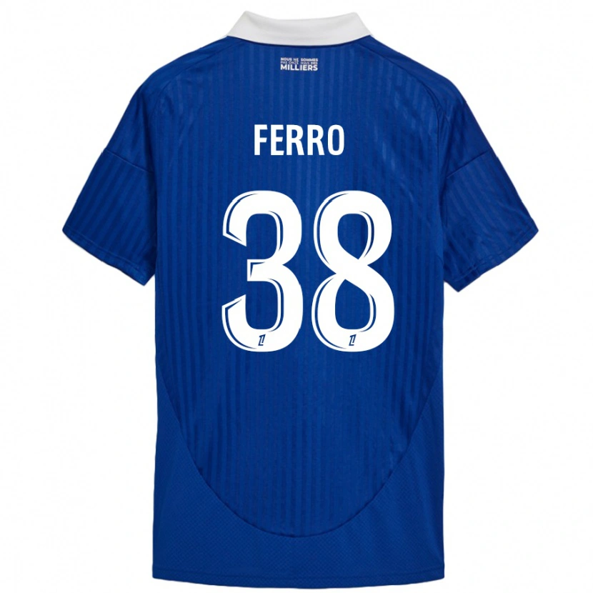 Danxen Mujer Camiseta Nolan Ferro #38 Azul Blanco 1ª Equipación 2024/25 La Camisa México