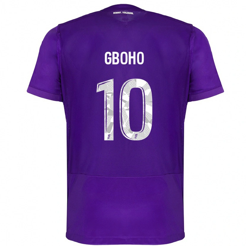 Danxen Mujer Camiseta Yann Gboho #10 Morado Blanco 1ª Equipación 2024/25 La Camisa México