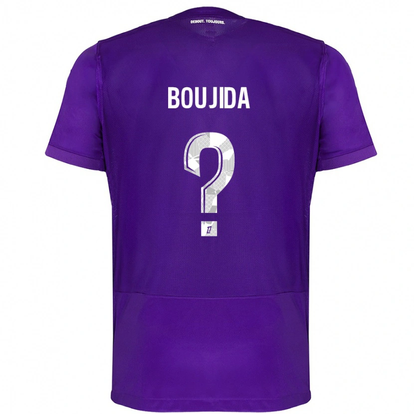 Danxen Mujer Camiseta Hamza Boujida #0 Morado Blanco 1ª Equipación 2024/25 La Camisa México