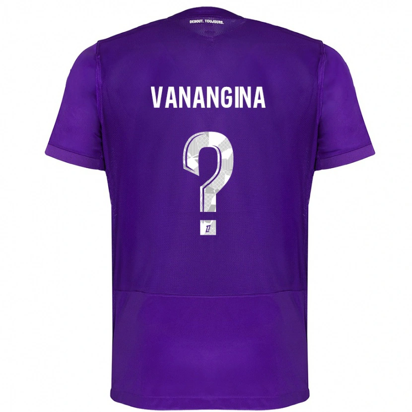Danxen Mujer Camiseta Mechack Niombo Vanangina #0 Morado Blanco 1ª Equipación 2024/25 La Camisa México