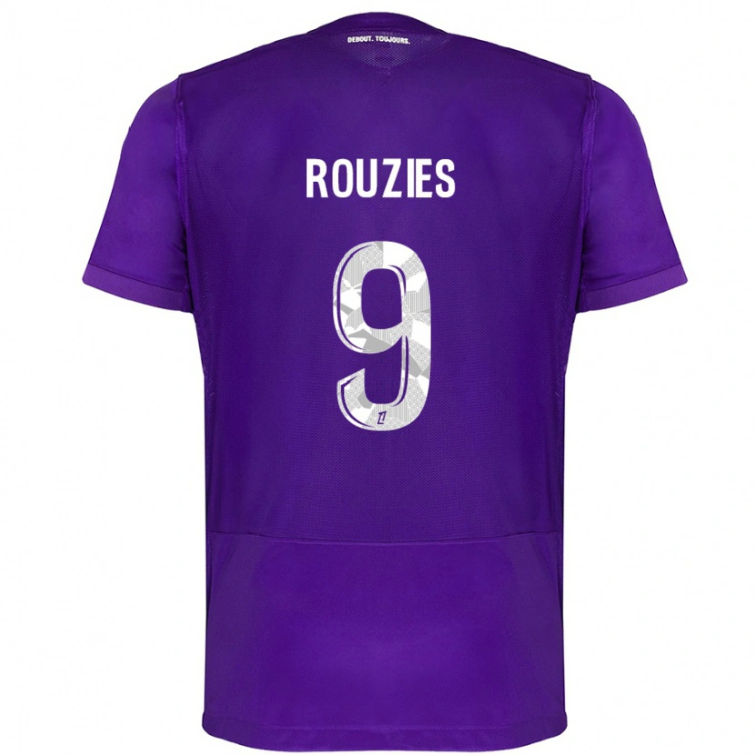 Danxen Mujer Camiseta Manon Rouzies #9 Morado Blanco 1ª Equipación 2024/25 La Camisa México