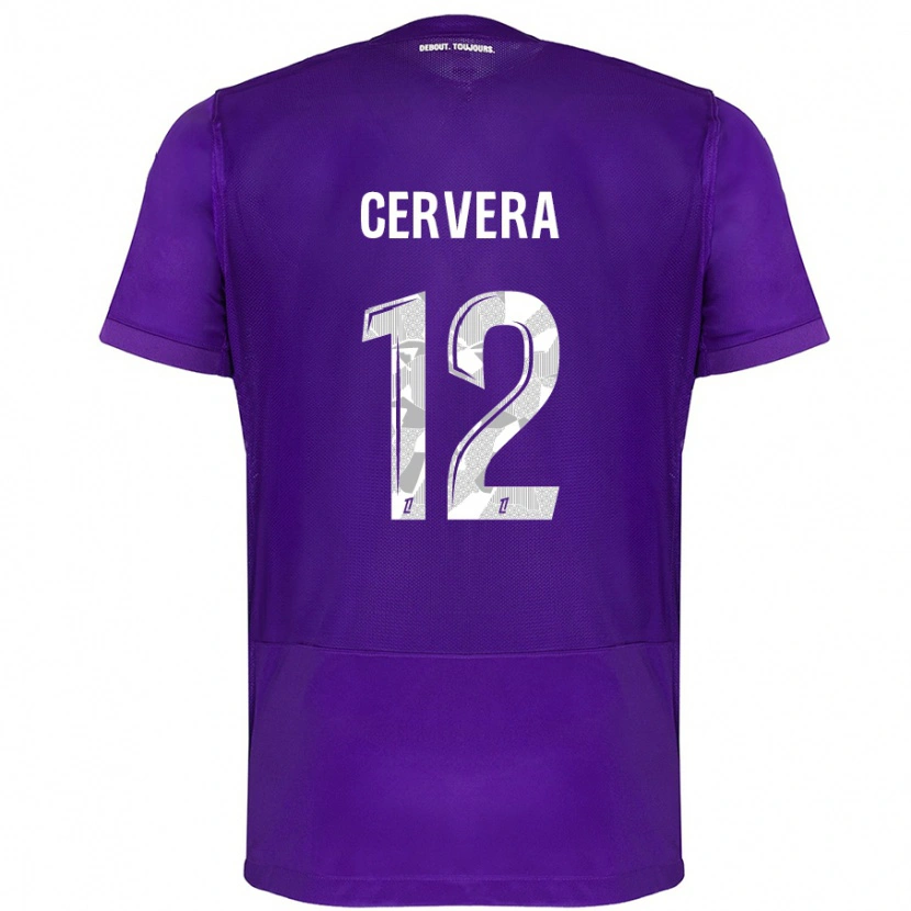 Danxen Mujer Camiseta Laurianne Cervera #12 Morado Blanco 1ª Equipación 2024/25 La Camisa México