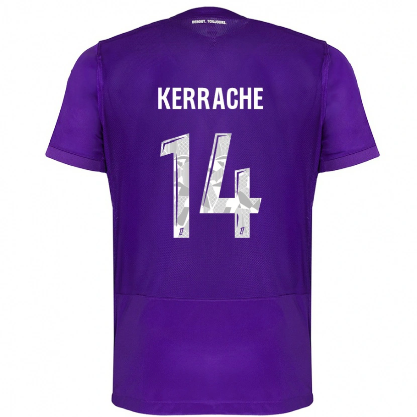 Danxen Mujer Camiseta Marina Kerrache #14 Morado Blanco 1ª Equipación 2024/25 La Camisa México