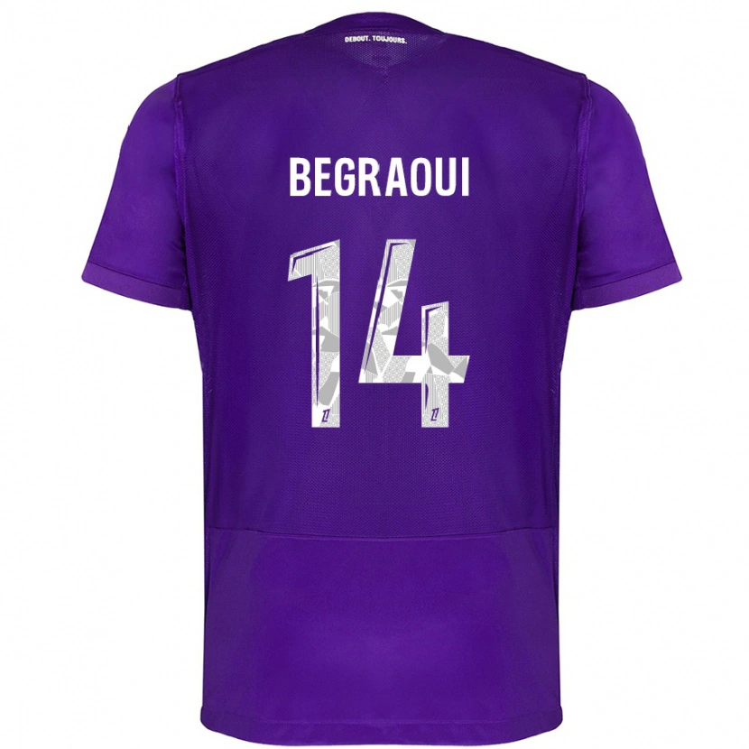 Danxen Mujer Camiseta Yanis Begraoui #14 Morado Blanco 1ª Equipación 2024/25 La Camisa México