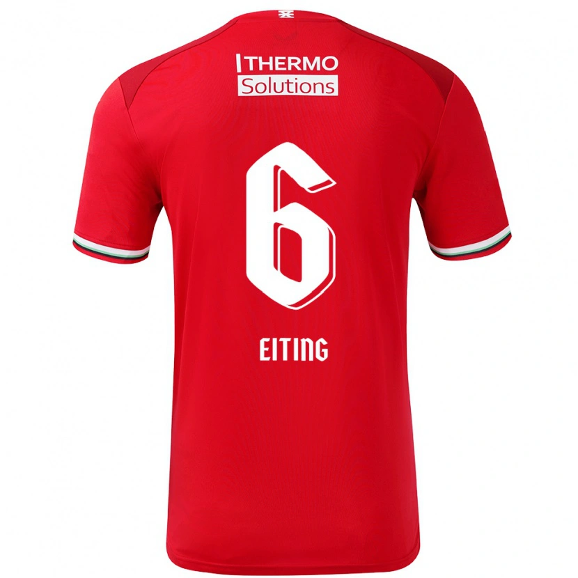 Danxen Mujer Camiseta Carel Eiting #6 Rojo Blanco 1ª Equipación 2024/25 La Camisa México