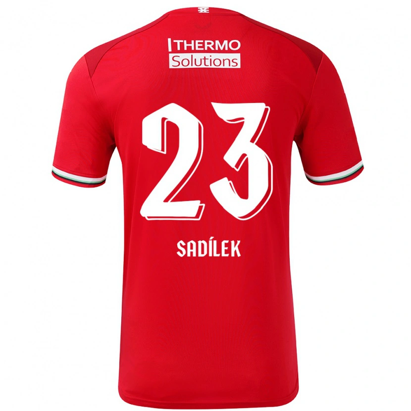Danxen Mujer Camiseta Michal Sadílek #23 Rojo Blanco 1ª Equipación 2024/25 La Camisa México