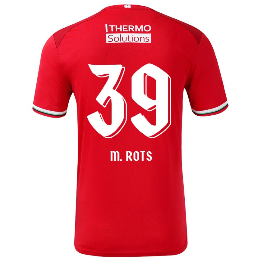 Danxen Mujer Camiseta Mats Rots #39 Rojo Blanco 1ª Equipación 2024/25 La Camisa México