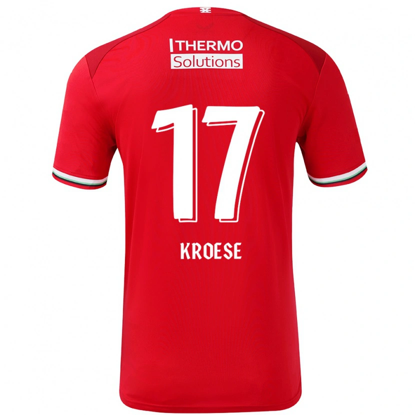 Danxen Mujer Camiseta Fieke Kroese #17 Rojo Blanco 1ª Equipación 2024/25 La Camisa México
