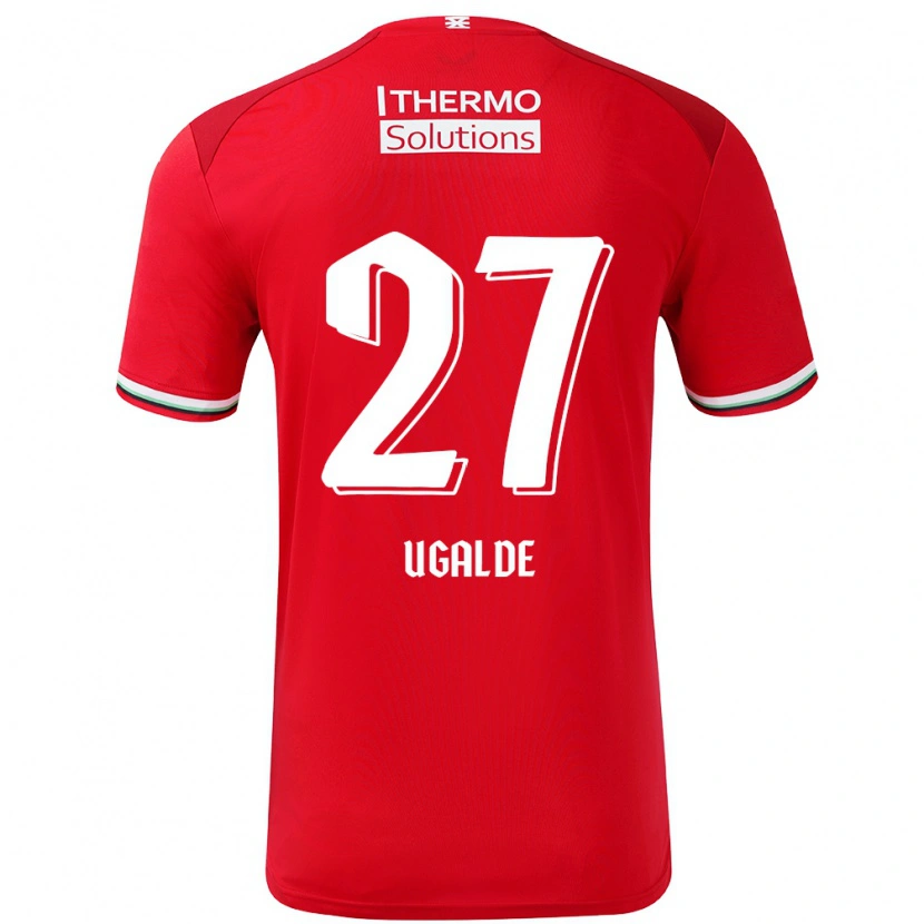 Danxen Mujer Camiseta Manfred Ugalde #27 Rojo Blanco 1ª Equipación 2024/25 La Camisa México