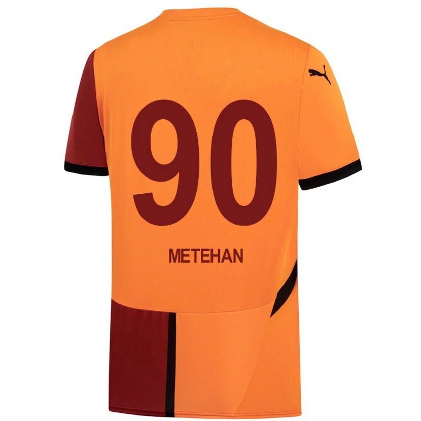 Danxen Mujer Camiseta Metehan Baltacı #90 Amarillo Rojo 1ª Equipación 2024/25 La Camisa México