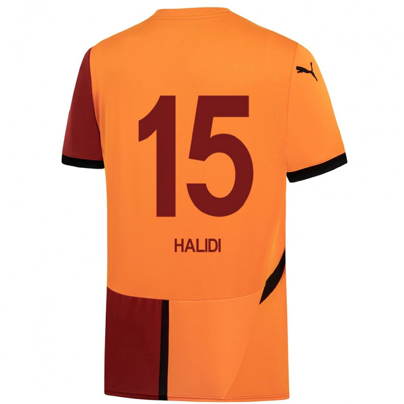 Danxen Mujer Camiseta İsa Halidi #15 Amarillo Rojo 1ª Equipación 2024/25 La Camisa México