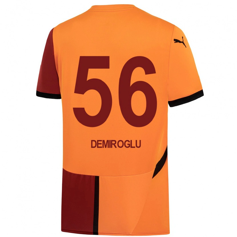 Danxen Mujer Camiseta Baran Demiroğlu #56 Amarillo Rojo 1ª Equipación 2024/25 La Camisa México