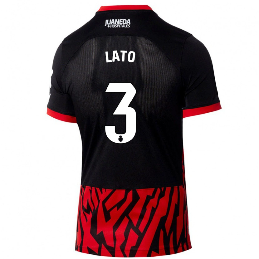 Danxen Mujer Camiseta Toni Lato #3 Negro Rojo 1ª Equipación 2024/25 La Camisa México
