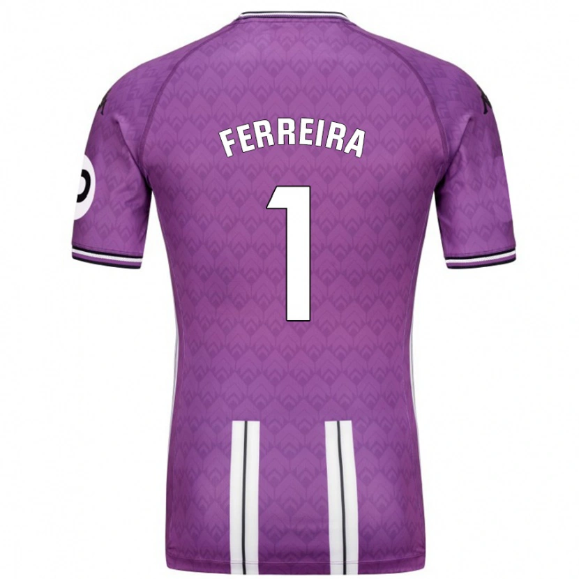 Danxen Mujer Camiseta André Ferreira #1 Púrpura Blanco 1ª Equipación 2024/25 La Camisa México