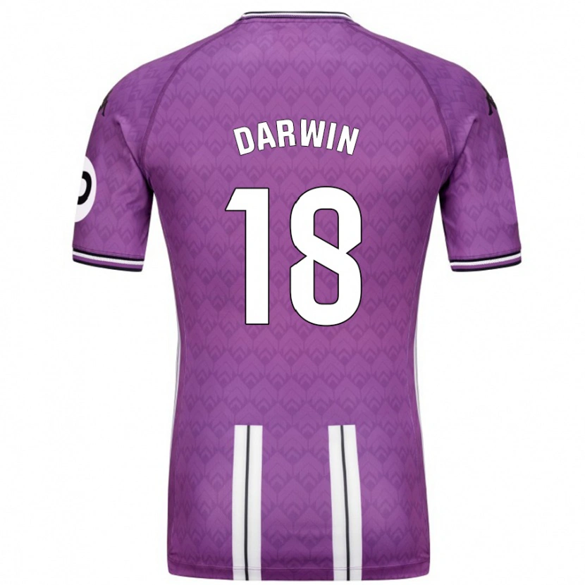 Danxen Mujer Camiseta Darwin Machís #18 Púrpura Blanco 1ª Equipación 2024/25 La Camisa México