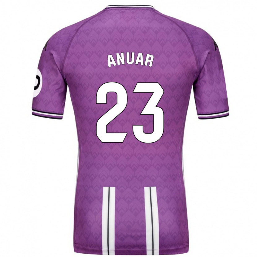 Danxen Mujer Camiseta Anuar #23 Púrpura Blanco 1ª Equipación 2024/25 La Camisa México