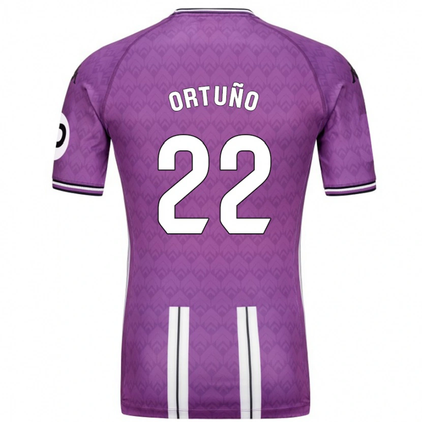 Danxen Mujer Camiseta Fran Ortuño #22 Púrpura Blanco 1ª Equipación 2024/25 La Camisa México